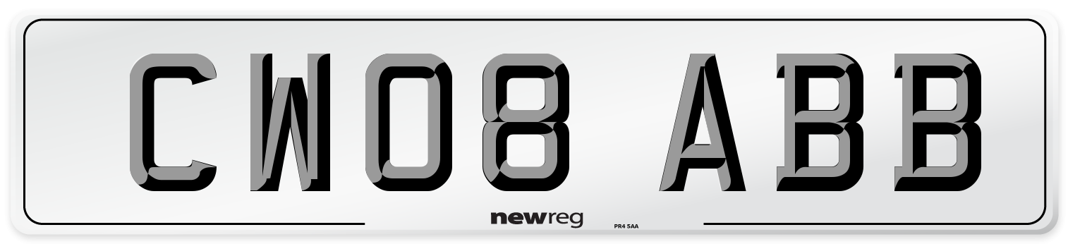 CW08 ABB Number Plate from New Reg